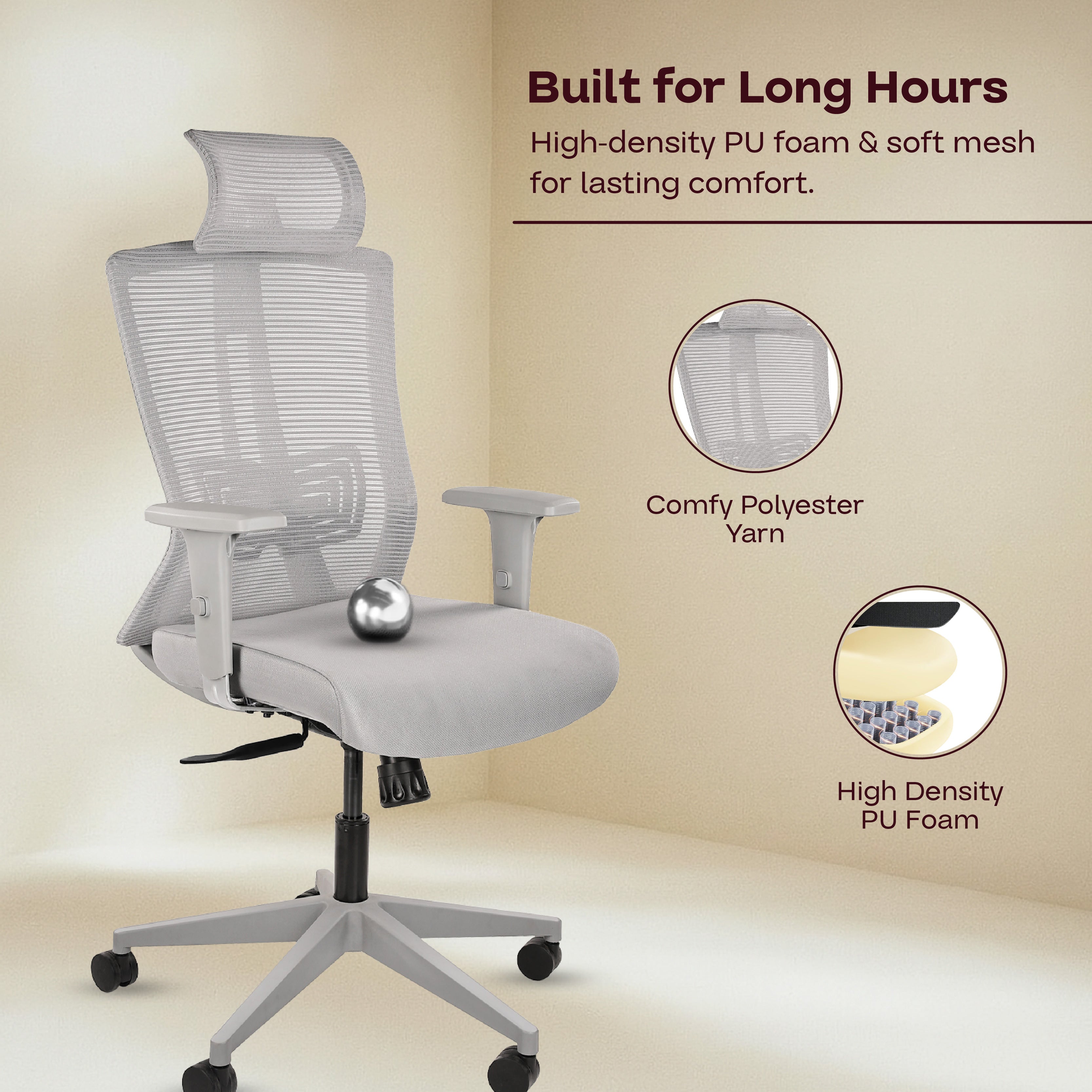 Aura – Designed for Ease | Premium Ergonomic Chair