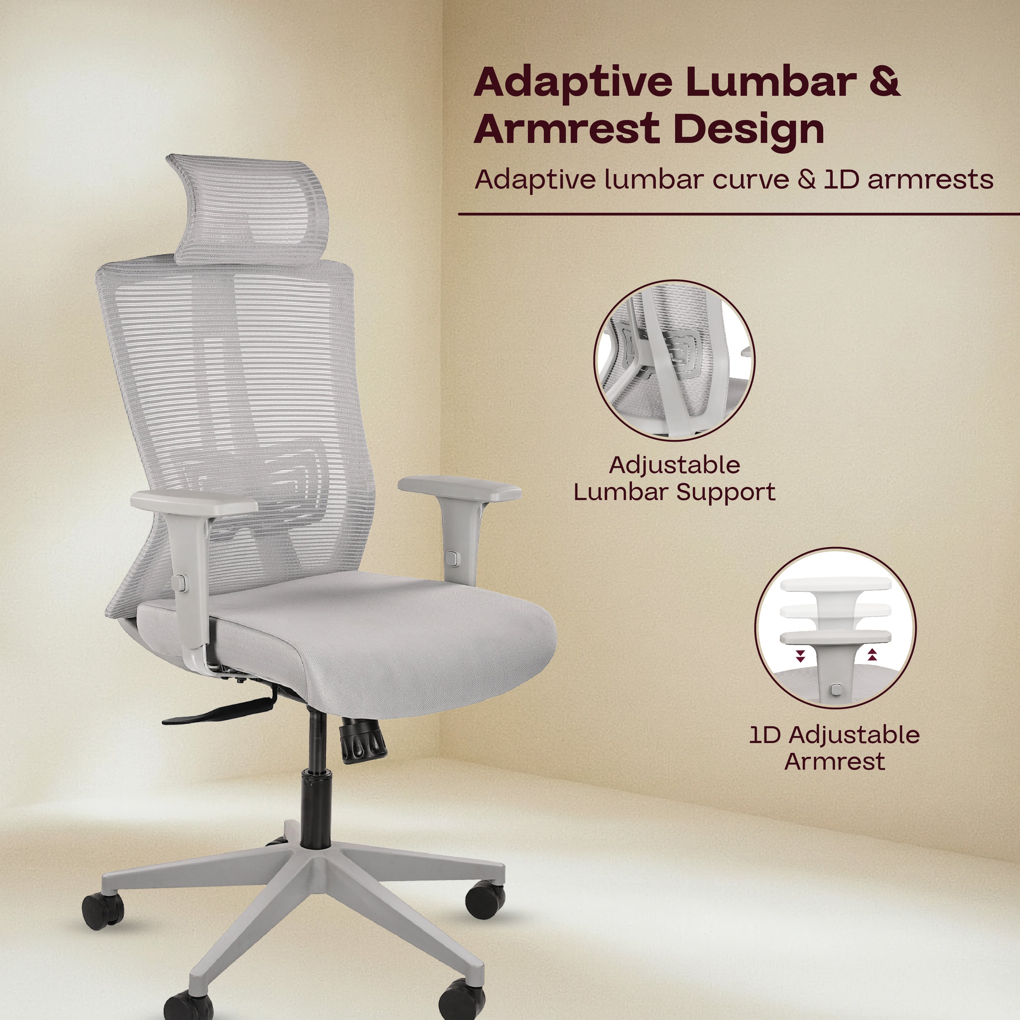 Aura – Designed for Ease | Premium Ergonomic Chair