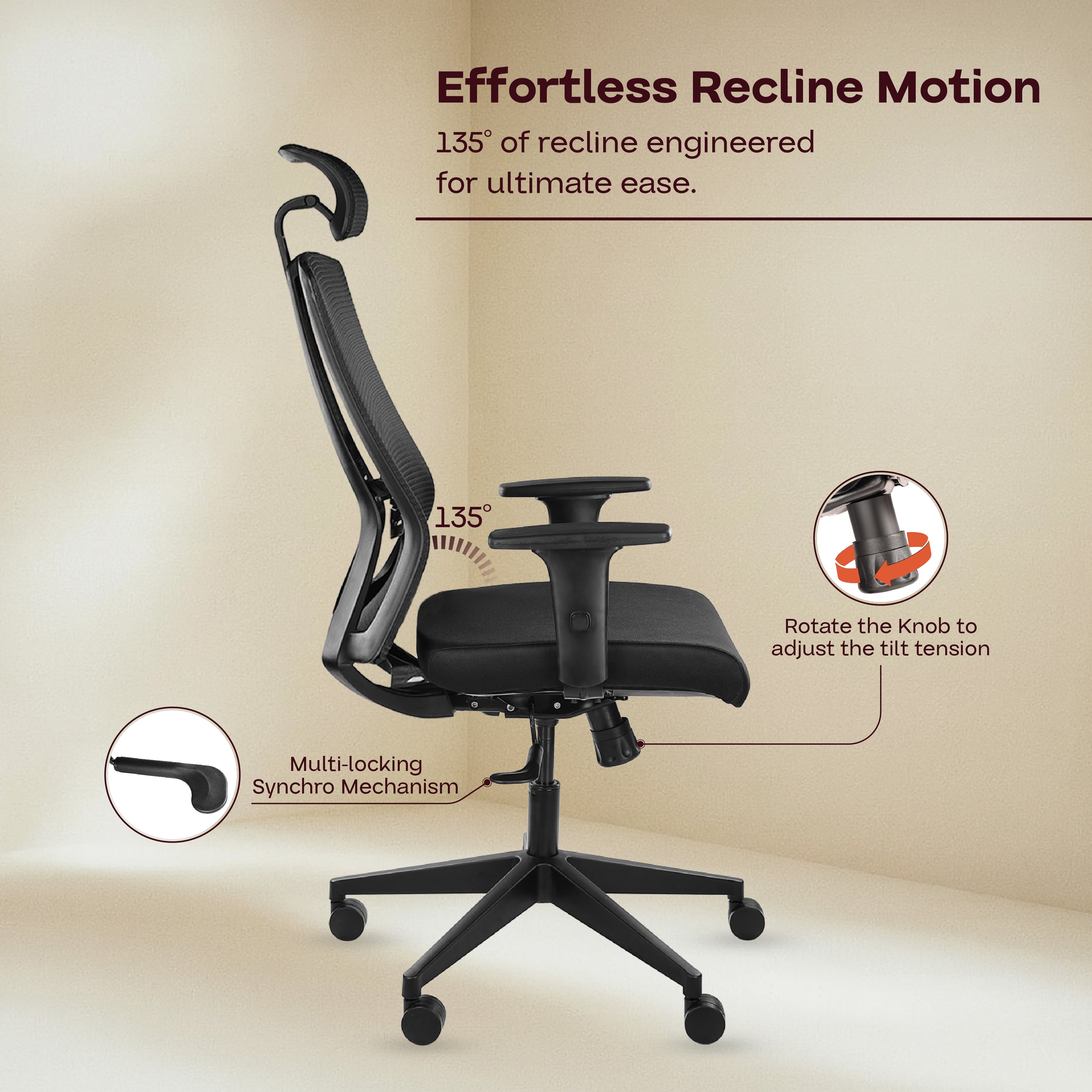 Aura – Designed for Ease | Premium Ergonomic Chair