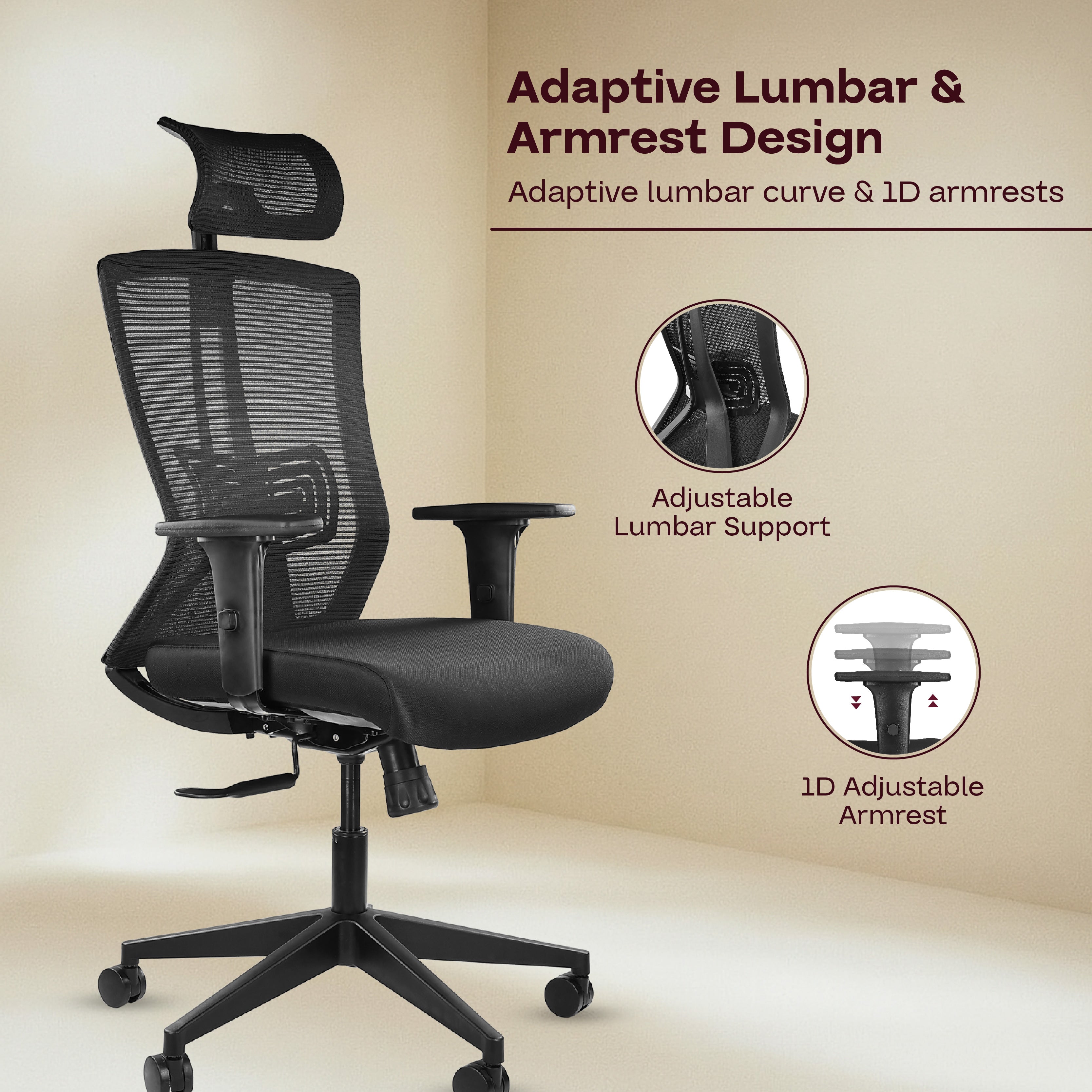 Aura – Designed for Ease | Premium Ergonomic Chair