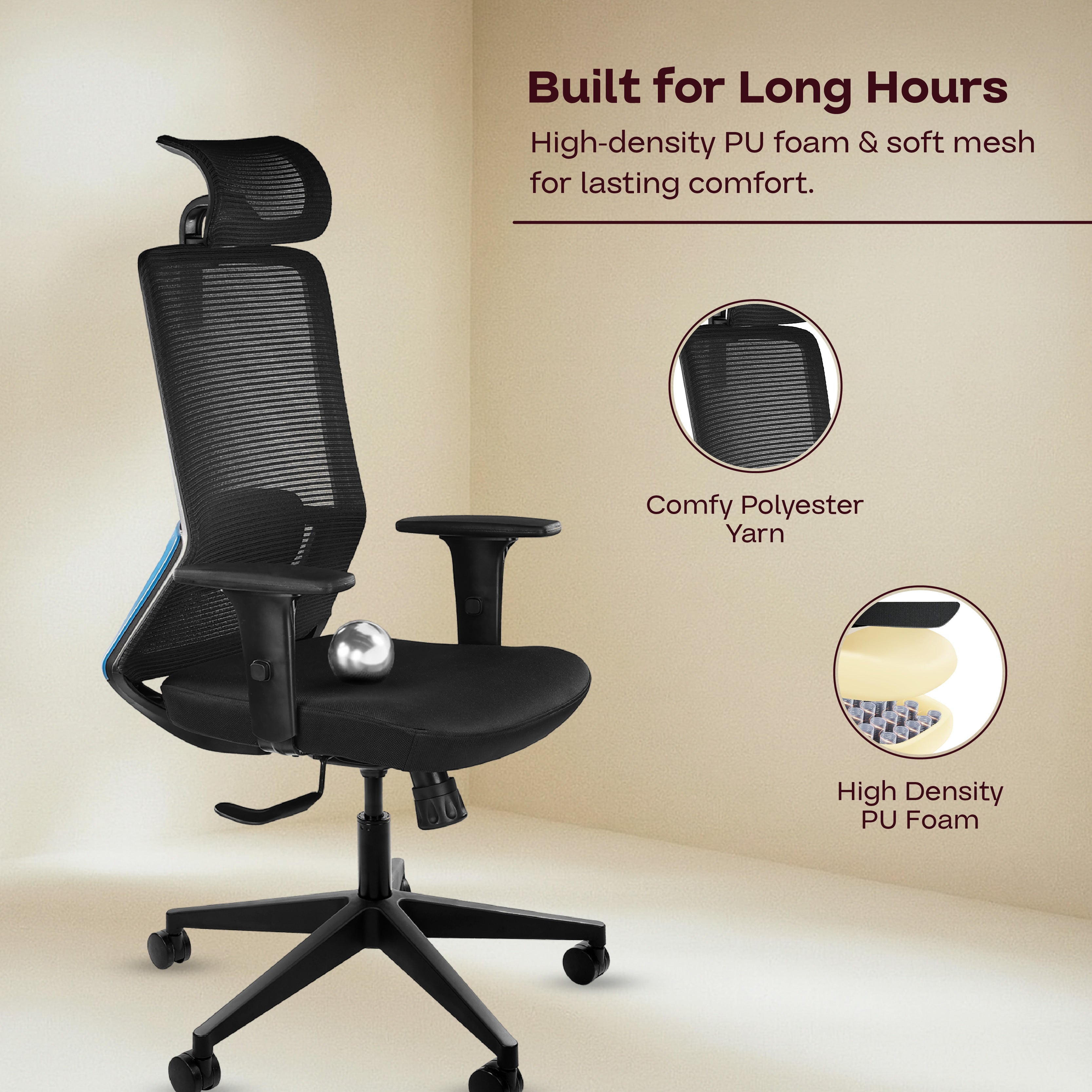 Oasis – Power in Every Curve | Premium High-Back Ergonomic Chair