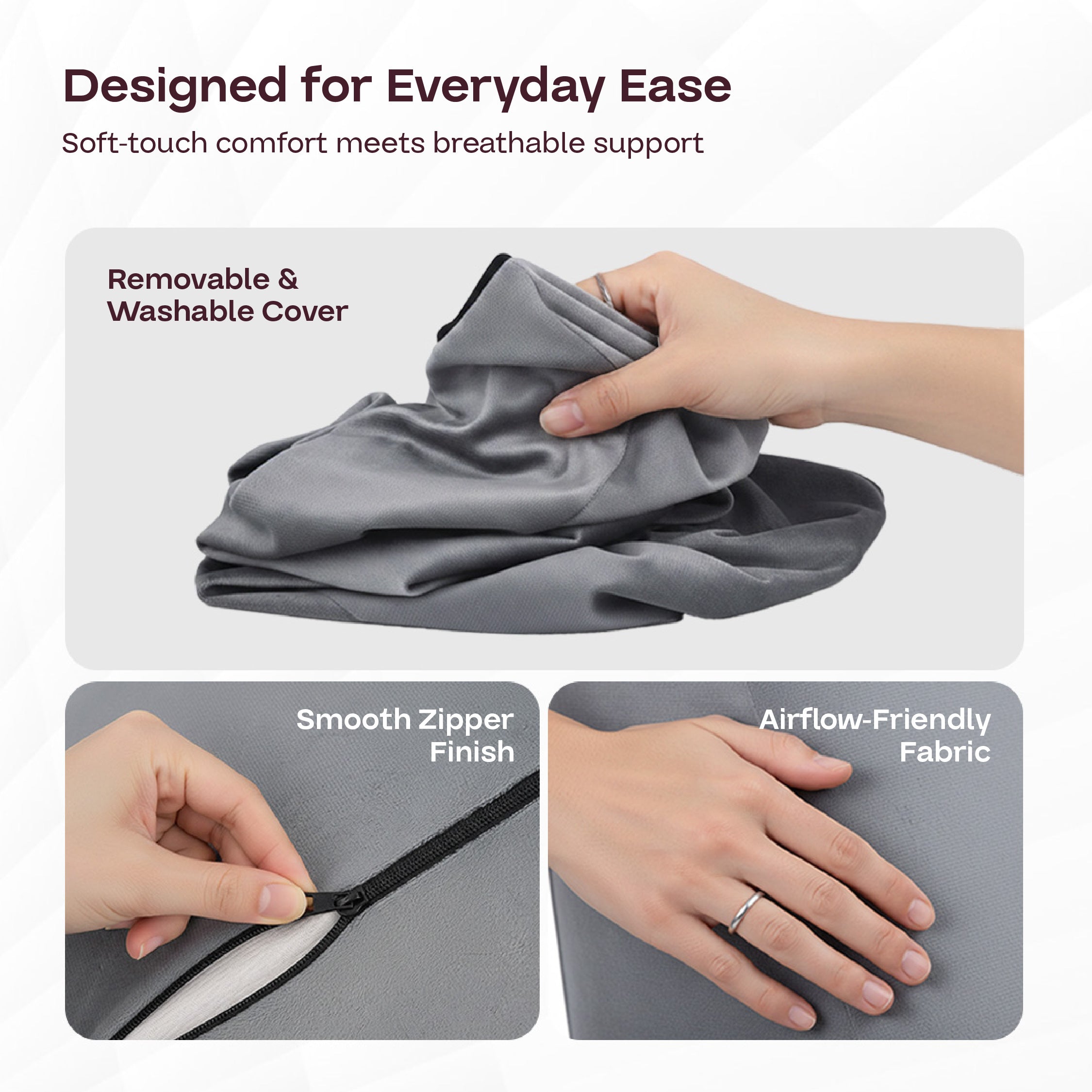 Bezomè Ergo Wedge Cushion - Grey