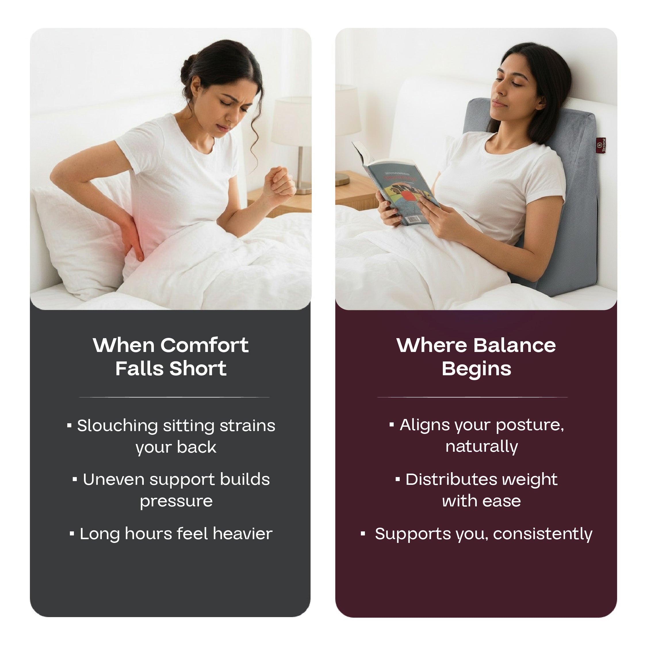 Bezomè Ergo Wedge Cushion - Grey