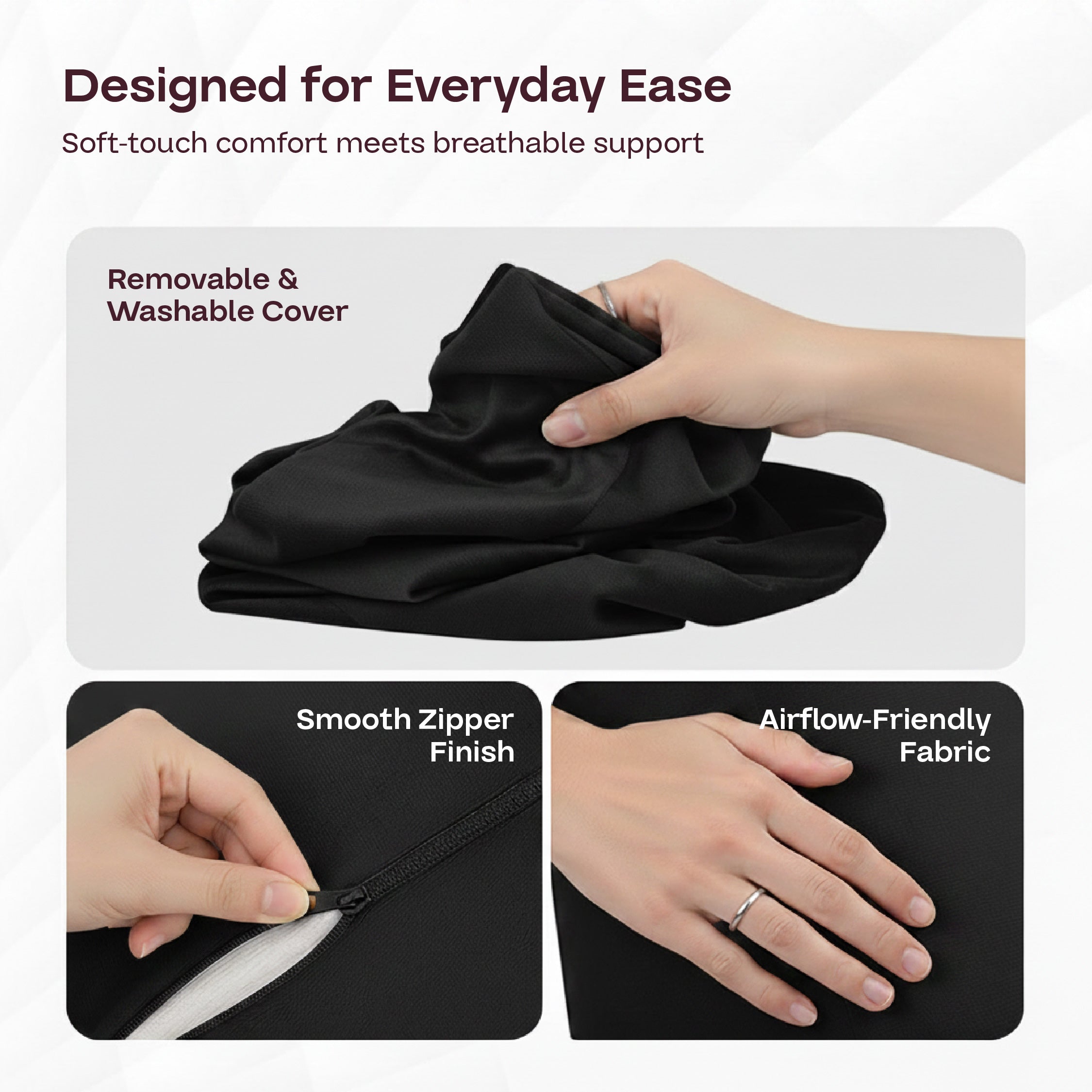 Bezomè Ergo Wedge Cushion - Black