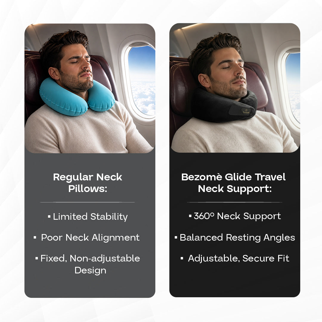 Bezomè Glide Travel Neck Support - Black