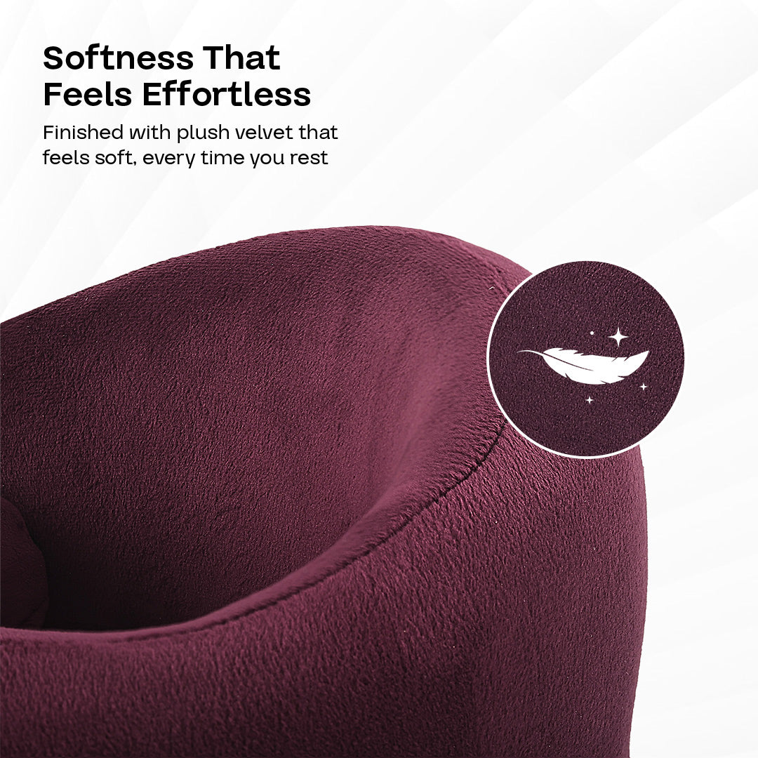 Bezomè Glide Travel Neck Support - Red Wine