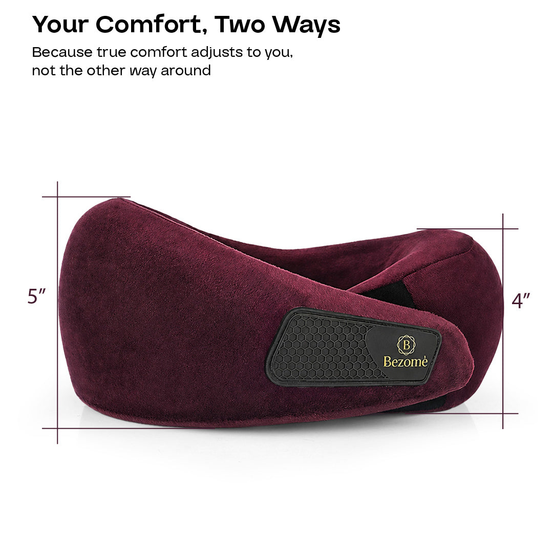 Bezomè Glide Travel Neck Support - Red Wine