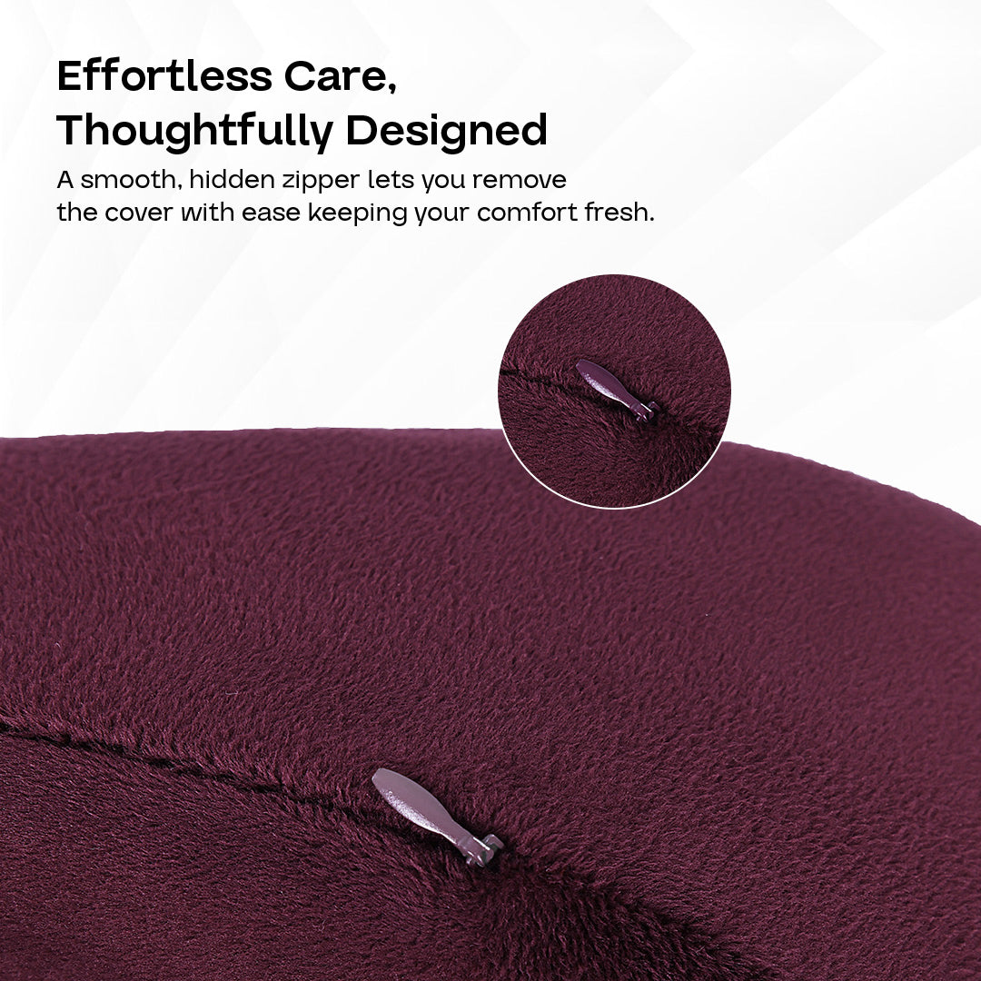 Bezomè Glide Travel Neck Support - Red Wine