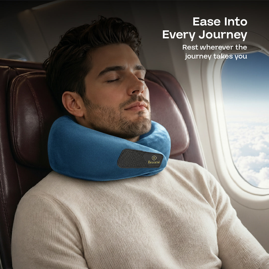 Bezomè Glide Travel Neck Support - Cool Blue
